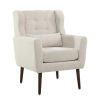 Modern Accent Chair Upholstered Foam Filled Living Room Chairs Comfy Reading Chair Mid Century Modern Chair with Chenille Fabric Lounge Arm Chairs Arm