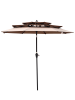 9Ft 3-Tiers Outdoor Patio Umbrella with Crank and tilt and Wind Vents for Garden Deck Backyard Pool Shade Outside Deck Swimming Pool