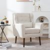 Modern Accent Chair Upholstered Foam Filled Living Room Chairs Comfy Reading Chair Mid Century Modern Chair with Chenille Fabric Lounge Arm Chairs Arm