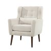 Modern Accent Chair Upholstered Foam Filled Living Room Chairs Comfy Reading Chair Mid Century Modern Chair with Chenille Fabric Lounge Arm Chairs Arm