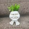 1pc Resin Planter Statue Vase, Outdoor Garden Ornaments Patio Lawn Garden Yard Entry Door Decor