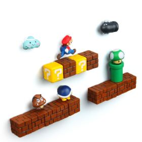 A Set of 3D Mario Fridge Magnets Sets for Home Room Decor Decorative Refrigerator Fun School Office Whiteboard; gifts for Adults and kids (type: type-5)