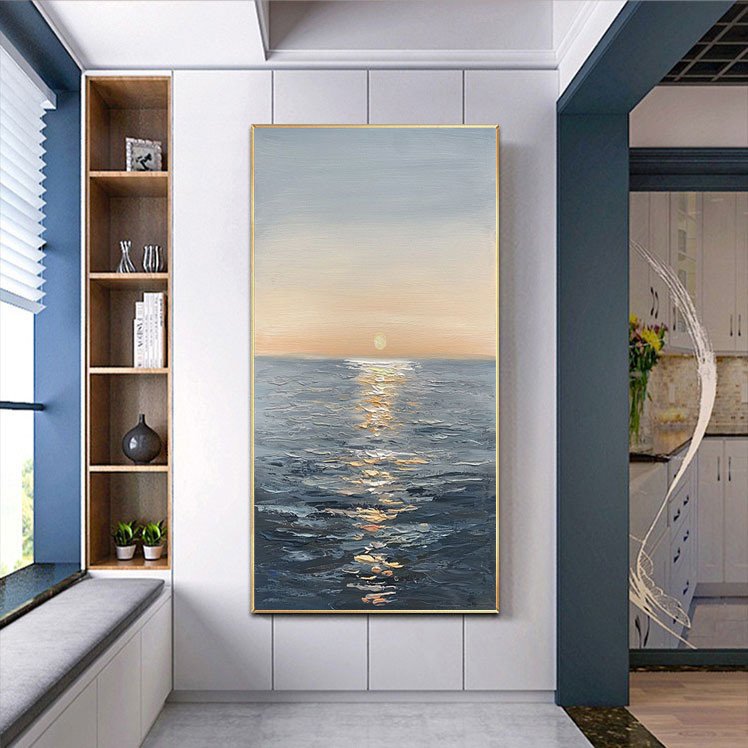 Handmade Canvas Oil Painting Interior Decoration Sea Sunset Modern Art Mural Living Room Bedroom Office Hotel Poster Handmade Canvas Oil Painting Interior Decoration Sea Sunset Modern Art Mural Living Room Bedroom Office Hotel Poster