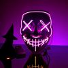 Black V Halloween Horror Glowing Mask