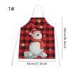 Christmas Linen Apron Merry Christmas Decoration for Home Kitchen Xmas Navidad Natal Noel Gifts New Year