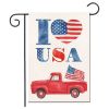 1pc Printed Garden Flag; Patriotic 4th Of July Memorial Day Independence Day Flag; Yard Outdoor Flag; Yard Decoration; Yard Supplies; Party Decor; Hol