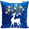 Christmas Glow LED Light Pillow Case Lantern Christmas Pillow Creative Printed Pillow Home Decor