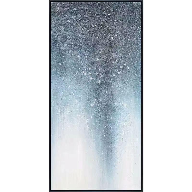 Large Original Hand Painted Abstract Textured Modern Blue Oil Painting On Canvas Wall Art For Living Room Home Decor No Frame Large Original Hand Painted Abstract Textured Modern Blue Oil Painting On Canvas Wall Art For Living Room Home Decor No Frame