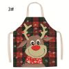 Christmas Linen Apron Merry Christmas Decoration for Home Kitchen Xmas Navidad Natal Noel Gifts New Year