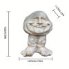 1pc Resin Planter Statue Vase, Outdoor Garden Ornaments Patio Lawn Garden Yard Entry Door Decor