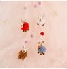 Cute Felt Wooden Elk Christmas Tree Decorations Hanging Pendant Deer Craft Ornament Christmas Decorations for Home